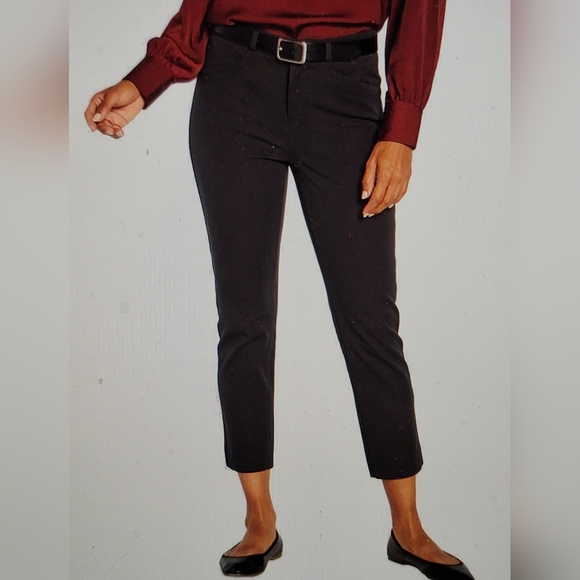 Banana Republic Ladues Slim Straight Cropped Pant Size 12 - Picture 2 of 11